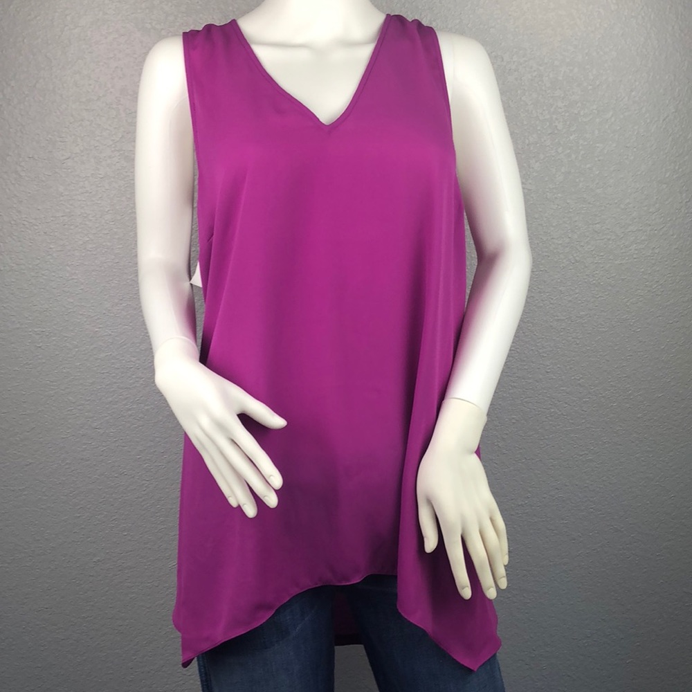 INC Long Purple Tank Top Size Large - Picture 2 of 3